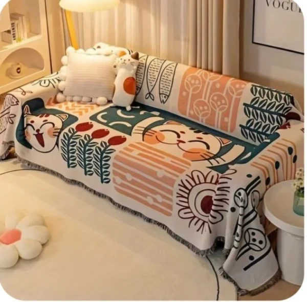 Ethnic Cat Sofa Cover