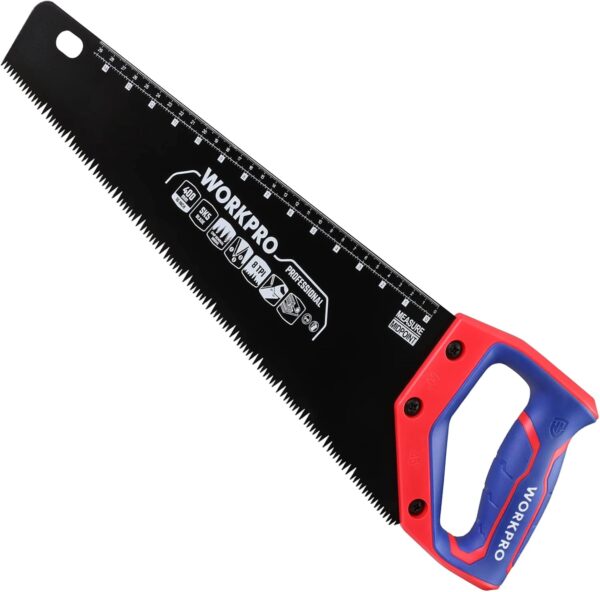 WORKPRO Hand Saw, 16-Inch Universal Handsaw with Non-Slip Comfortable Handle - Image 2