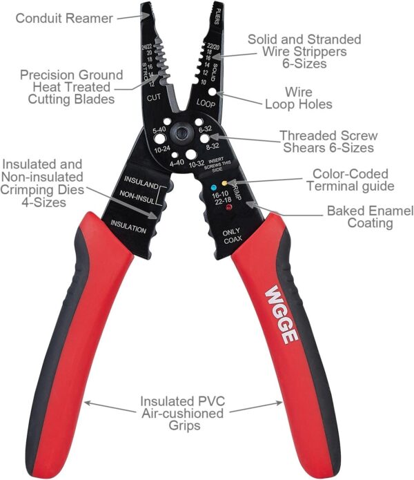 WGGE WG-015 Professional 8-inch Wire Stripper - Image 6