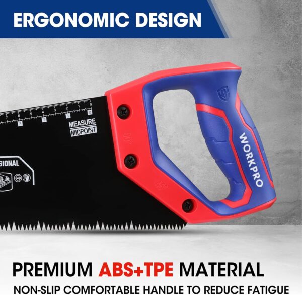 WORKPRO Hand Saw, 16-Inch Universal Handsaw with Non-Slip Comfortable Handle - Image 6