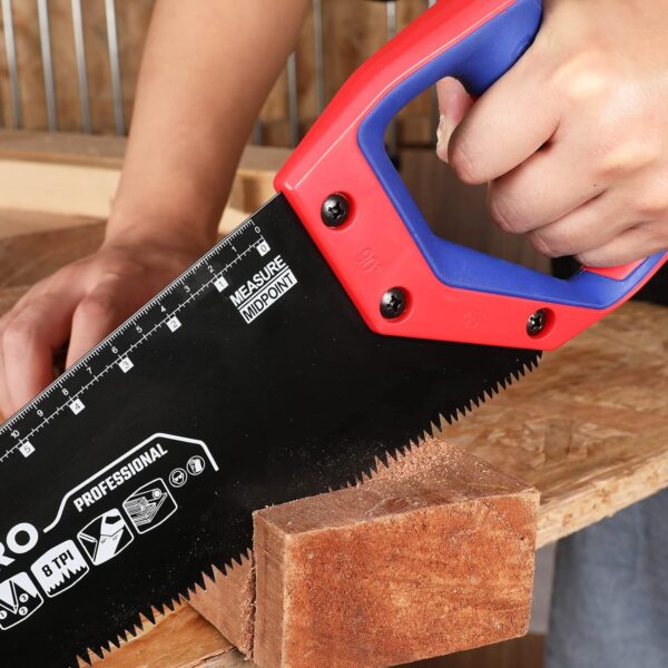 WORKPRO Hand Saw, 16-Inch Universal Handsaw with Non-Slip Comfortable Handle - Image 5